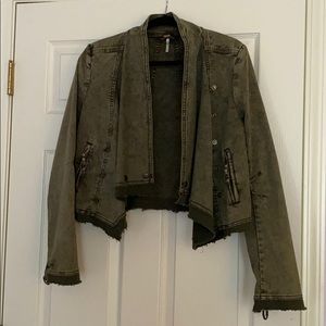 Green Free People Coat